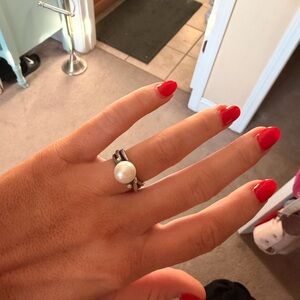 Pandora woven splendor ring 14k gold with diamonds size 52